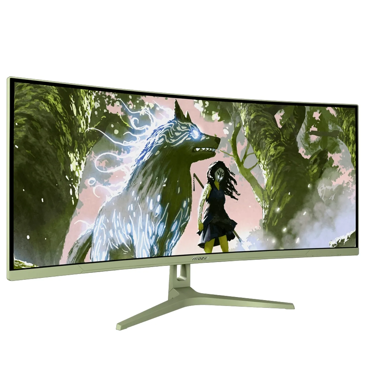 Arozzi Nova 34″ VA 2K UWQHD 165Hz Forest Green