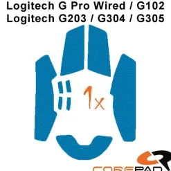 Corepad Grips Logitech G PRO/G102/203/304/305 Bleu
