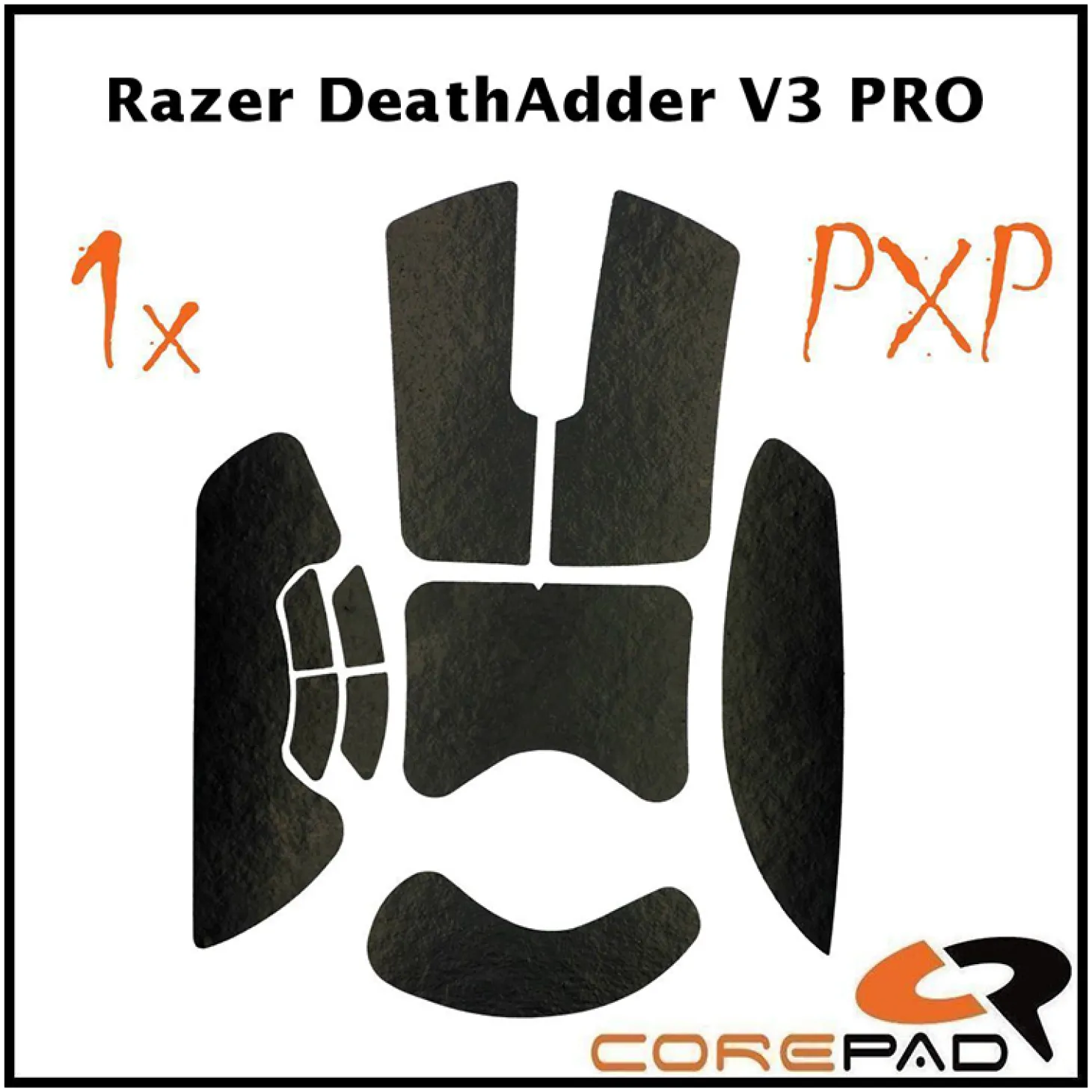 Corepad Grips PXP Razer DeathAdder V3 Pro / DeathAdder V3 Noir