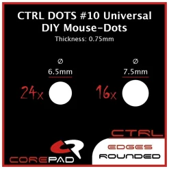 Corepad Patins Teflon CTRL #10 Dots Universels 0,75 mm