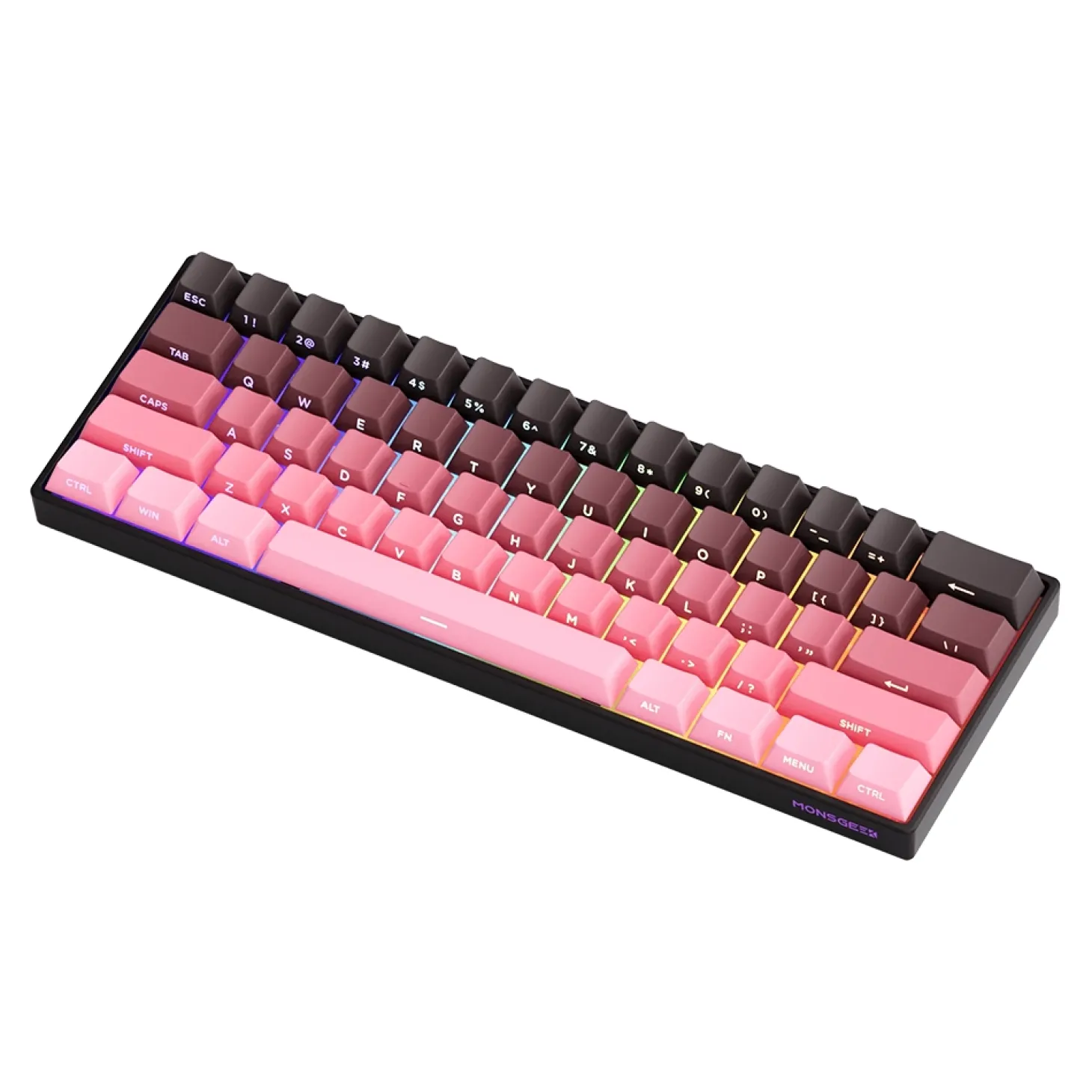 MonsGeek FUN60 MAX HE Wireless ANSI US Black and Pink Gradient