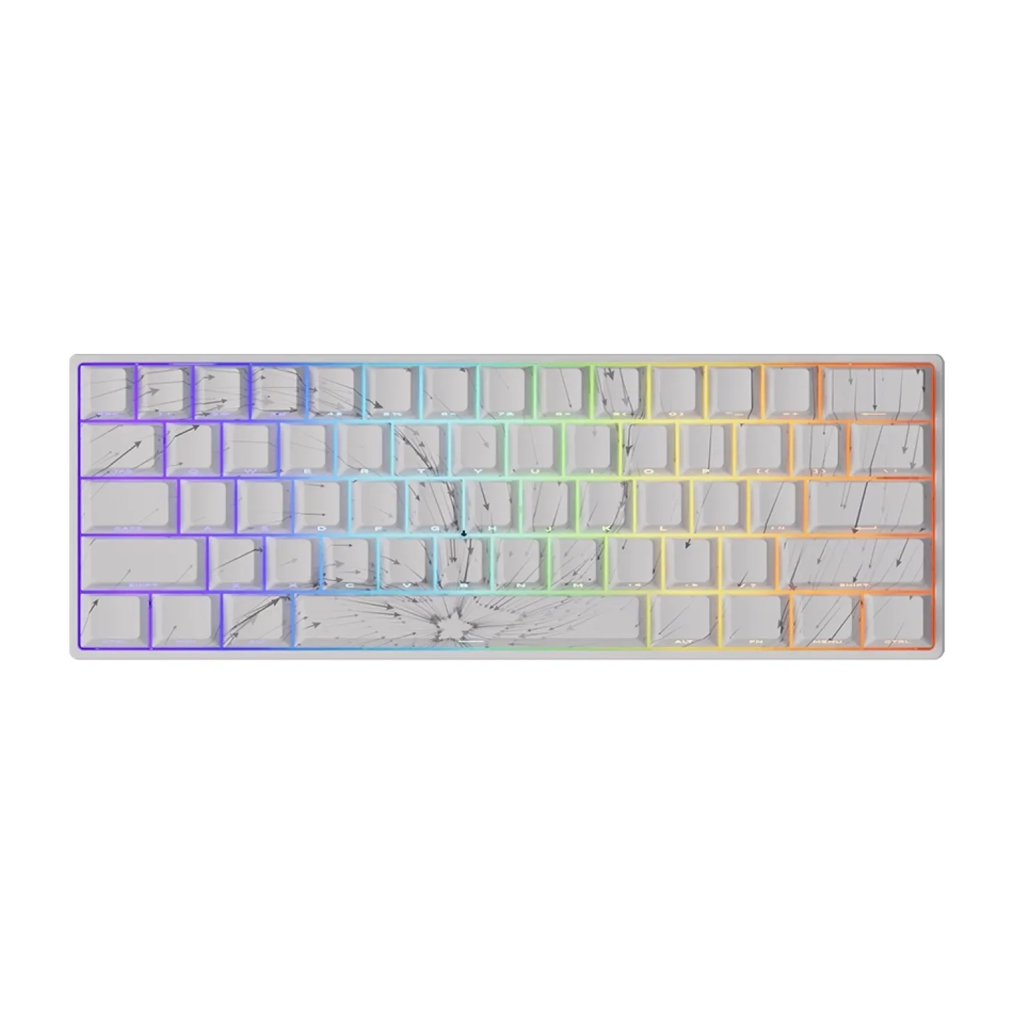 MonsGeek FUN60 MAX HE Wireless ANSI US Nebula Blanc