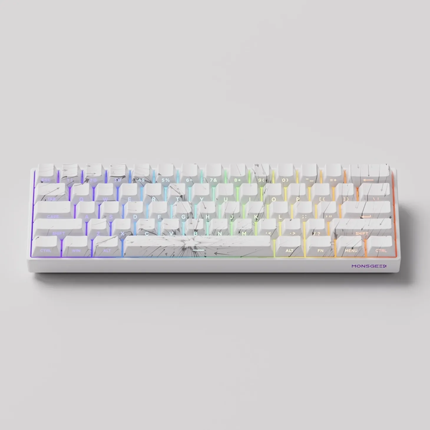 MonsGeek FUN60 MAX HE Wireless ANSI US Nebula Blanc