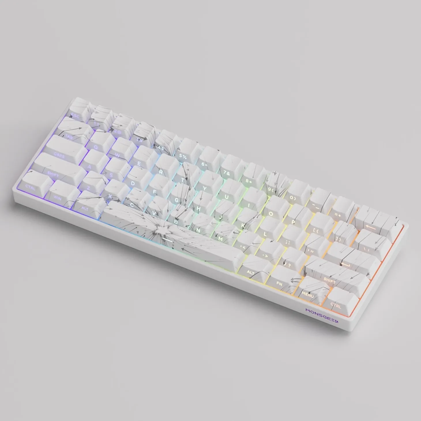 MonsGeek FUN60 MAX HE Wireless ANSI US Nebula Blanc