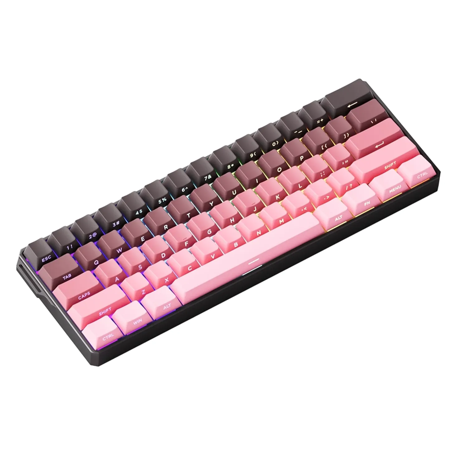 MonsGeek FUN60 ULTRA HE Wireless ANSI US Black and Pink Gradient