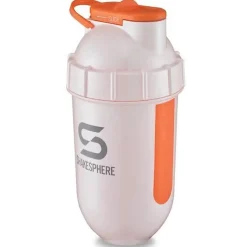 ShakeSphere Tumbler View Blanc / Orange Logo Gris