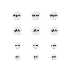 Superglide Type-C Patins en Verre 6 mm / 9 mm Dot Skates Blanc