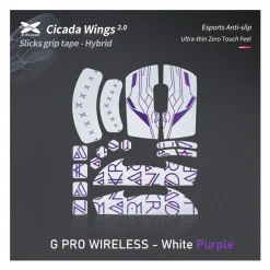 X-Raypad Cicada Wings 2.0 Grips Logitech G Pro Wireless Blanc Violet