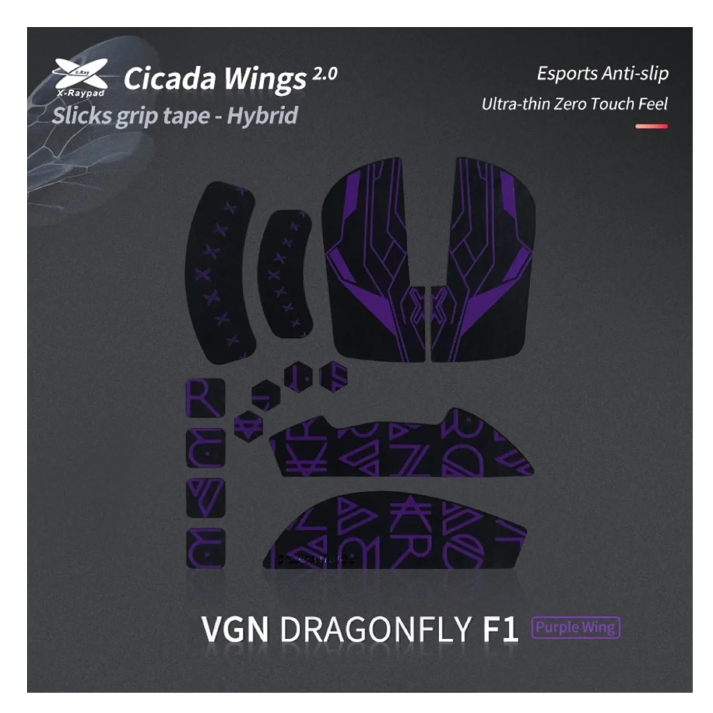 X-Raypad Cicada Wings 2.0 Grips VGN F1 Noir Violet