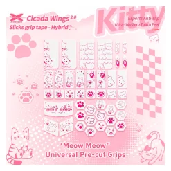 X-Raypad Cicada Wings 2.0 Kitty Grips Universels Blanc