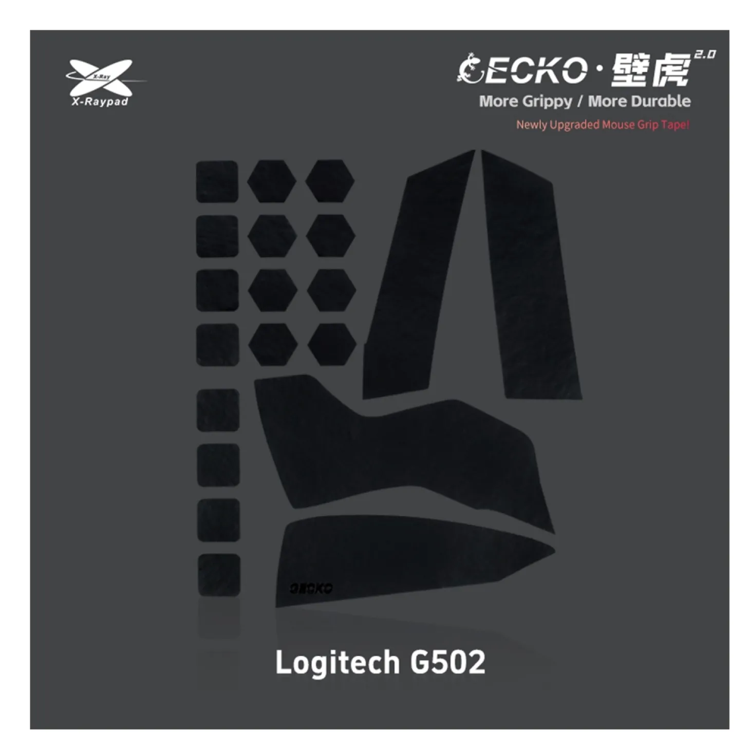 X-Raypad Geckos 2.0 Grips Logitech G502 Noir