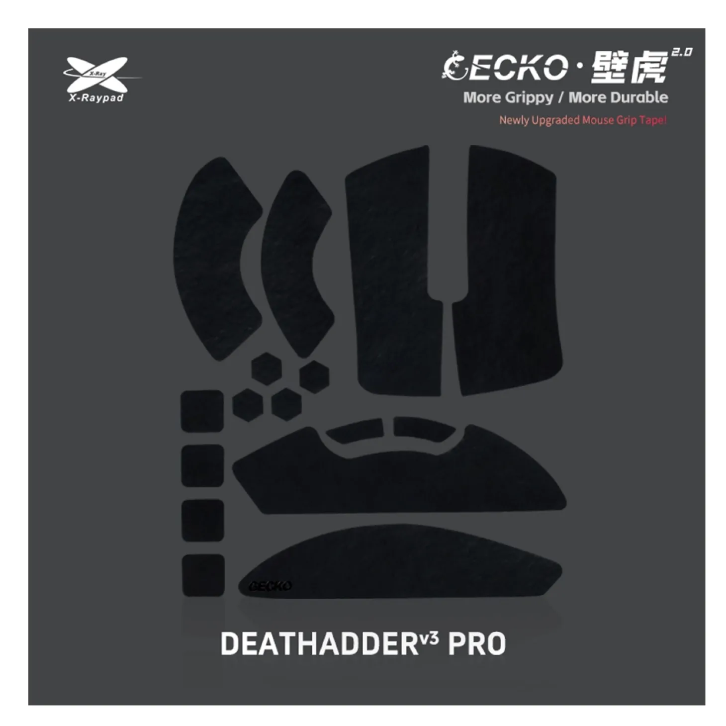 X-Raypad Geckos 2.0 Grips Razer DeathAdder V3 Pro Noir